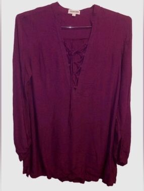 Cotton Candy Boho-Style Dress in Plum Purple Size L